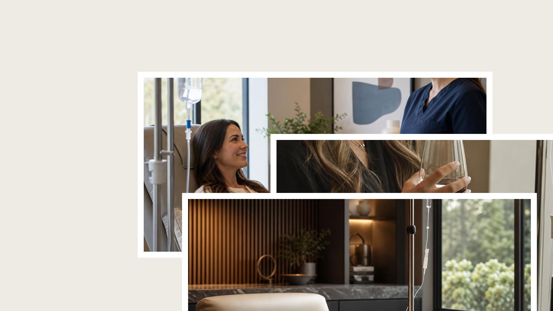 A patient speaks with a clinician in a private wellness room.