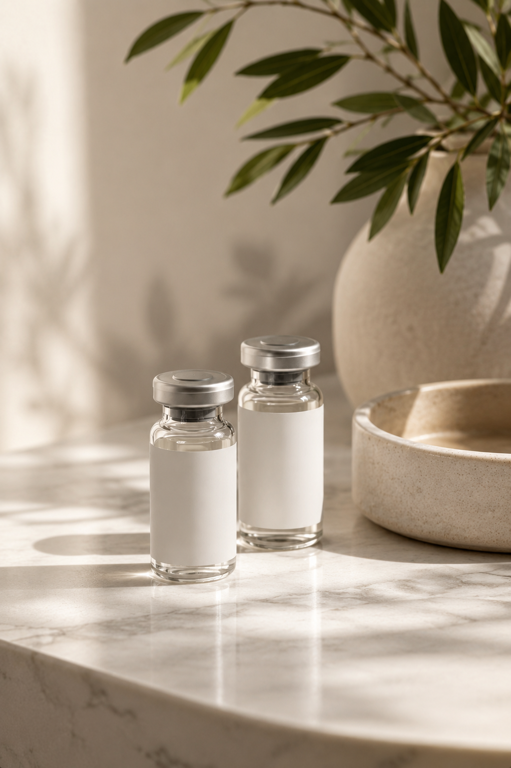 Peptide therapy medication vials at Routine Health & Hormone in Draper, Utah